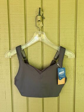 NWT Brooks Drive Convertible Run Bra Asphalt Dark Gray Sports Bra 32E